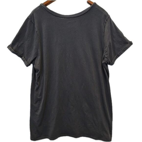 Fleetwood Mac Womens Distressed Graphic T-shirt Sz 2 Gray Colorful Rock Concert - Picture 4 of 6